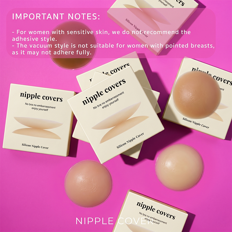 Nipple Cover Pasties - 2-Piece Pack of Invisible Self-Adhesive Nipple