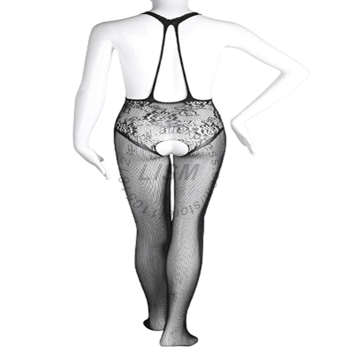 LISM Sexy Halter Cutout Open B - Bodystocking Fishnet recension och pris