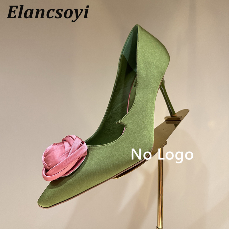 Rose Flower Decor High Heel Wo - Slip Dress Satin recension och pris